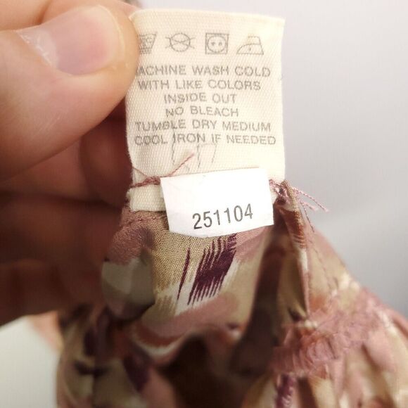 Fossil Dress WOmens Small Y2K Babydoll Flouncy Floral Drop Waist Tiered Pink - Picture 7 of 9